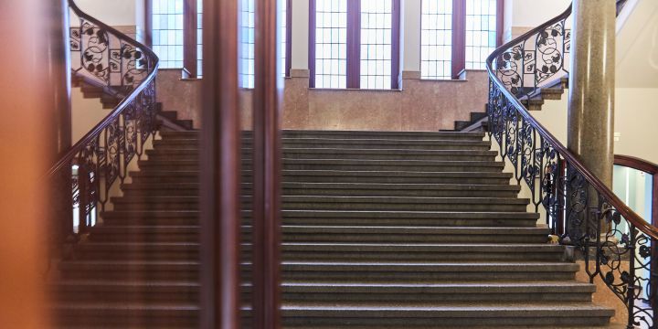 treppenaufgang zum Ernst-Abbe-Saal  ©JenaKultur, K. Krampitz